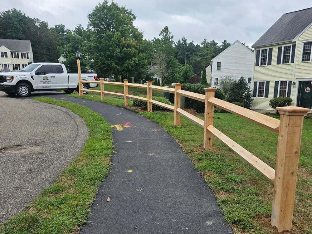 Photo of a Massachusetts wood fence