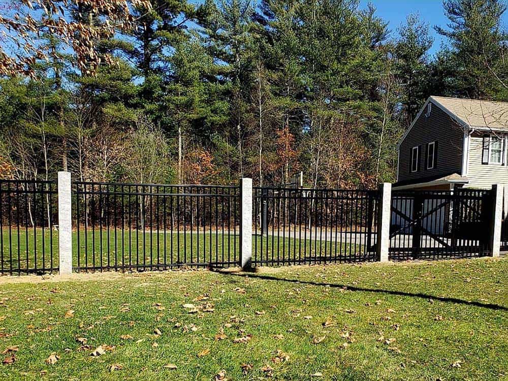 Photo of an aluminum fence from a Middleborough MA fence company