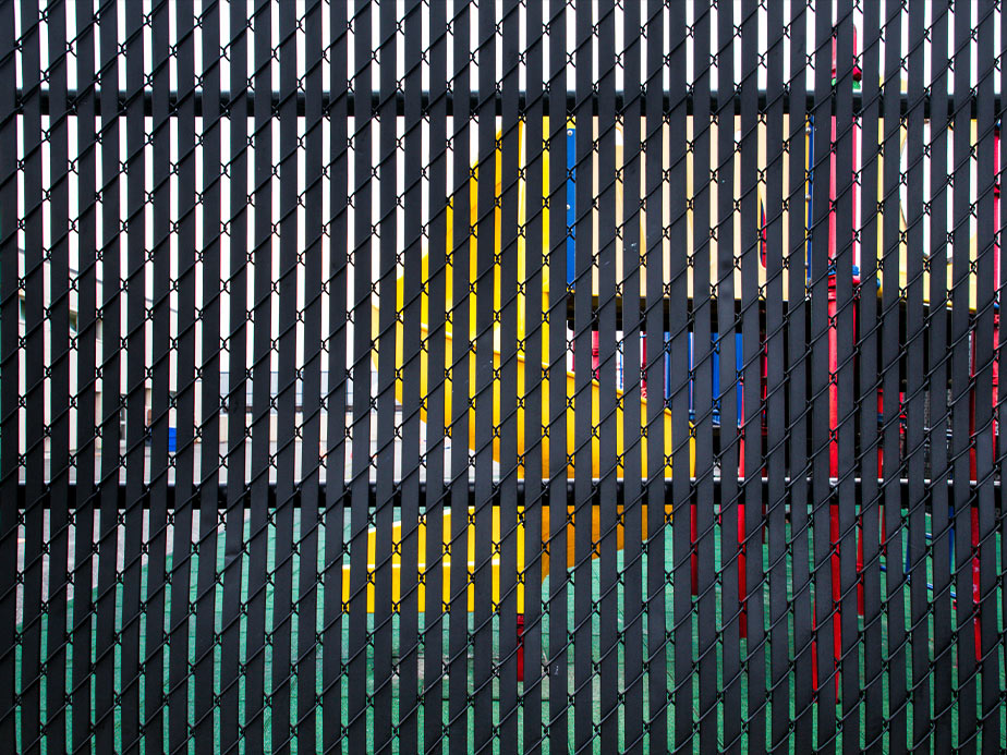Commercial Chain Link semi-privacy fencing in Middleborough Massachusetts