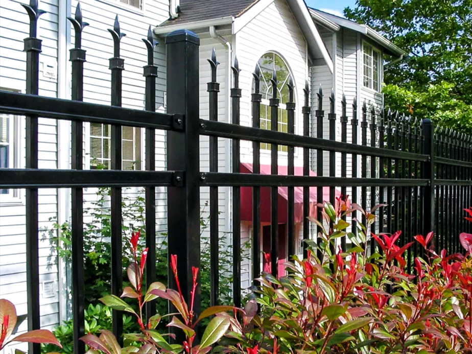 Middleborough MA Ornamental steel fence installation for the Middleborough MA area.