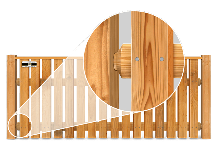 New England style wood fence features and benefits